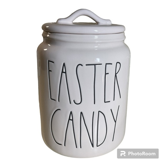 Rae Dunn EASTER CANDY canister with sealed lid - Picture 1 of 6